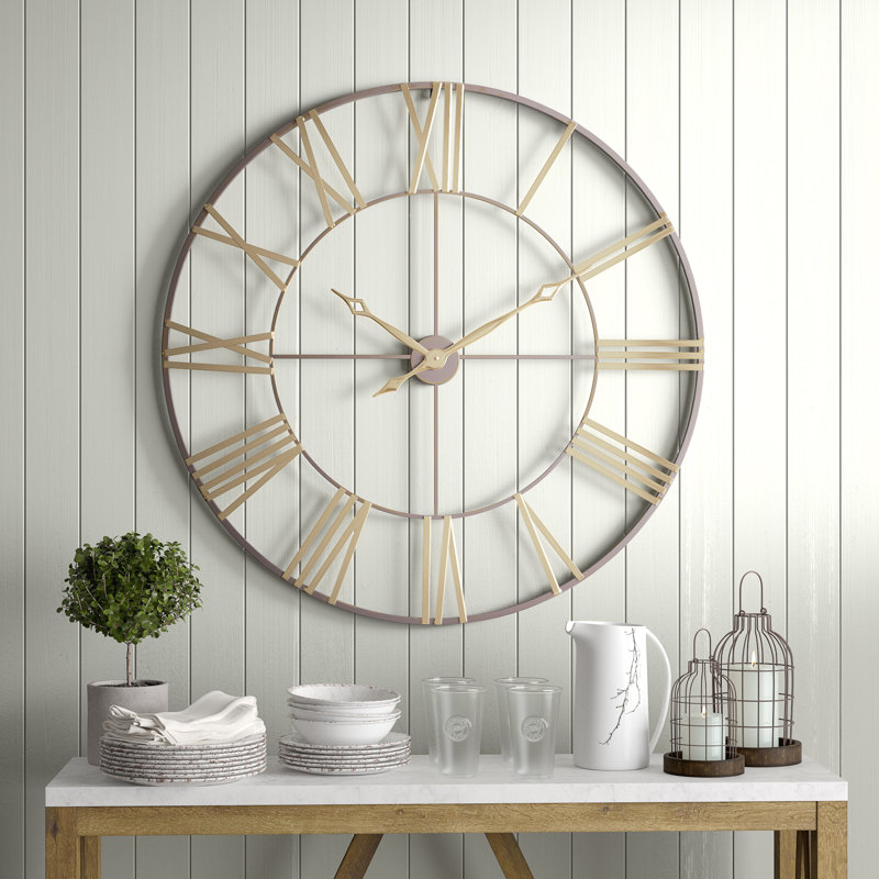 Gracie Oaks Oversized Mosher 40" Wall Clock & Reviews Wayfair